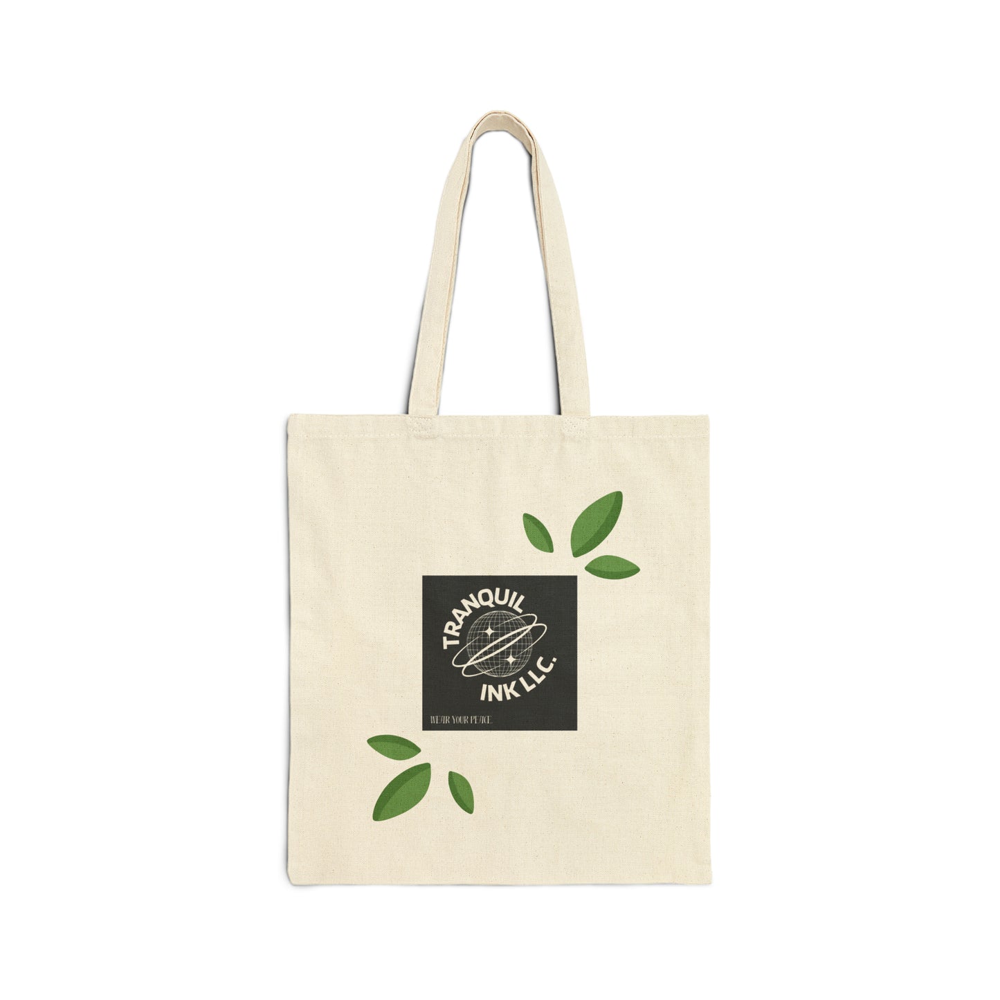 Stay Trippy Little Hippie--Cotton Canvas Tote Bag (Tranquil Ink LLC)